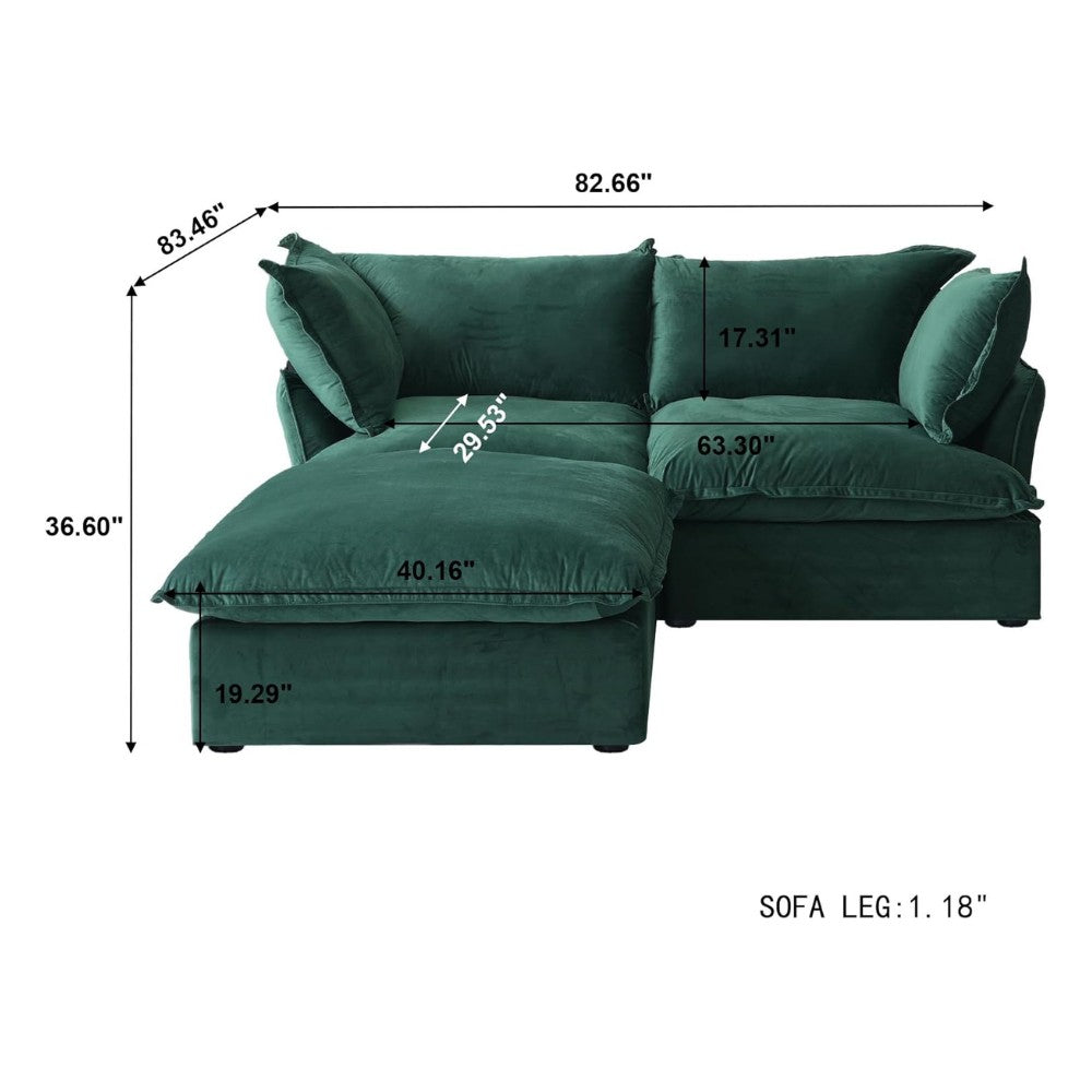 Sabi Modular Boucle Sofa (Green)