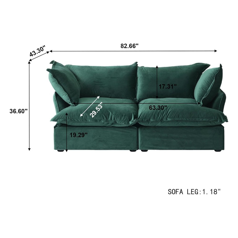 Sabi Modular Boucle Sofa (Green)