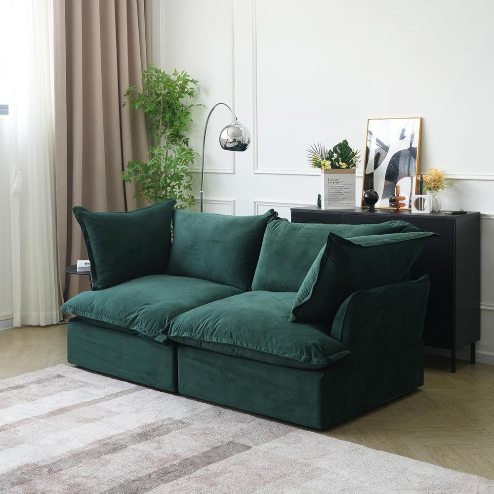 Sabi Modular Boucle Sofa (Green)
