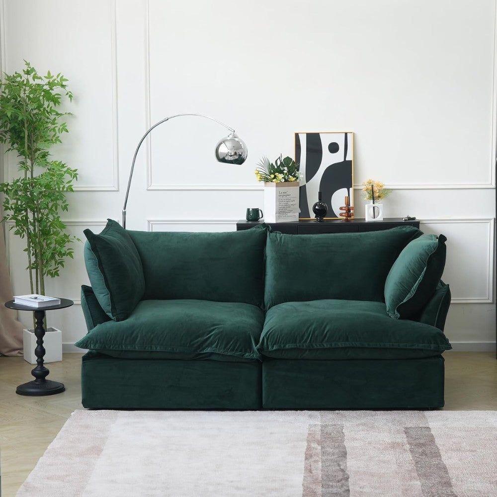 Sabi Modular Boucle Sofa (Green)
