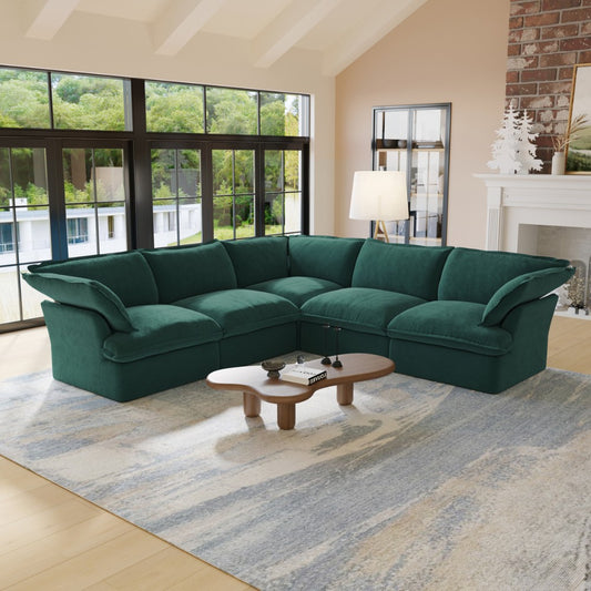 Sabi Modular Boucle Sofa (Green)