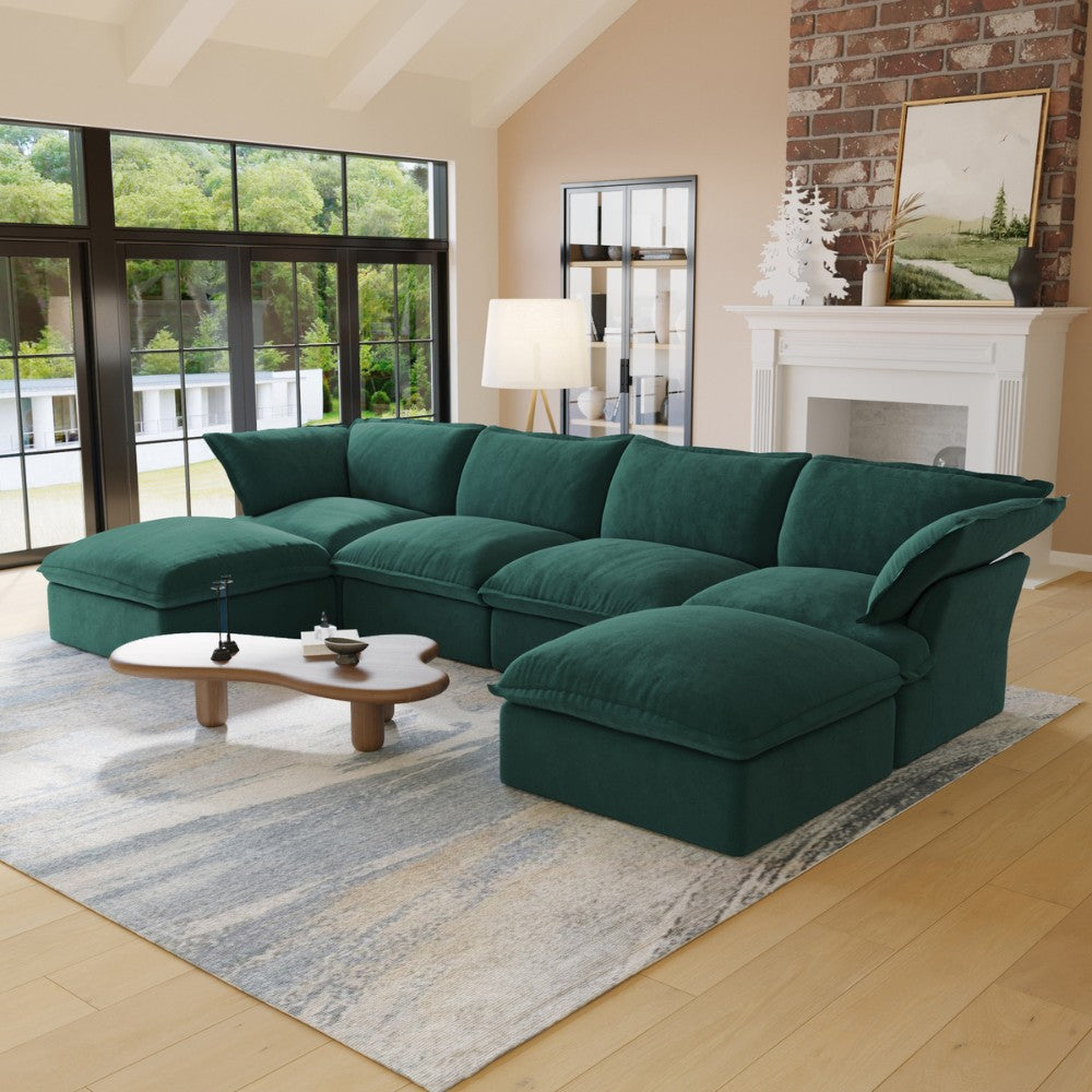 Sabi Modular Boucle Sofa (Green)