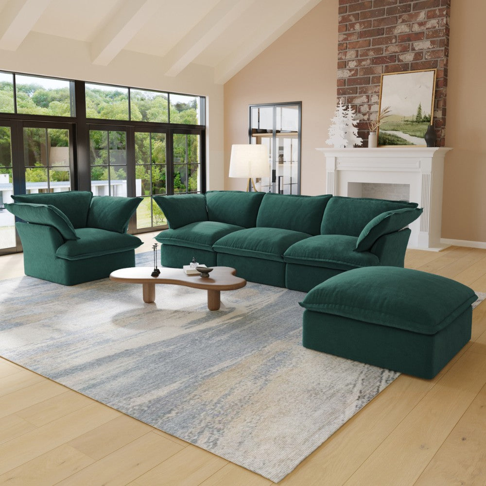 Sabi Modular Boucle Sofa (Green)