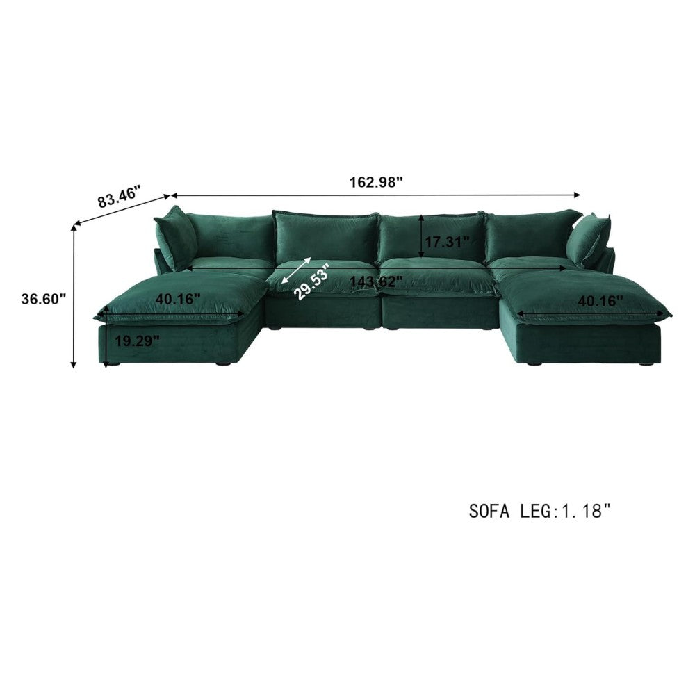 Sabi Modular Boucle Sofa (Green)