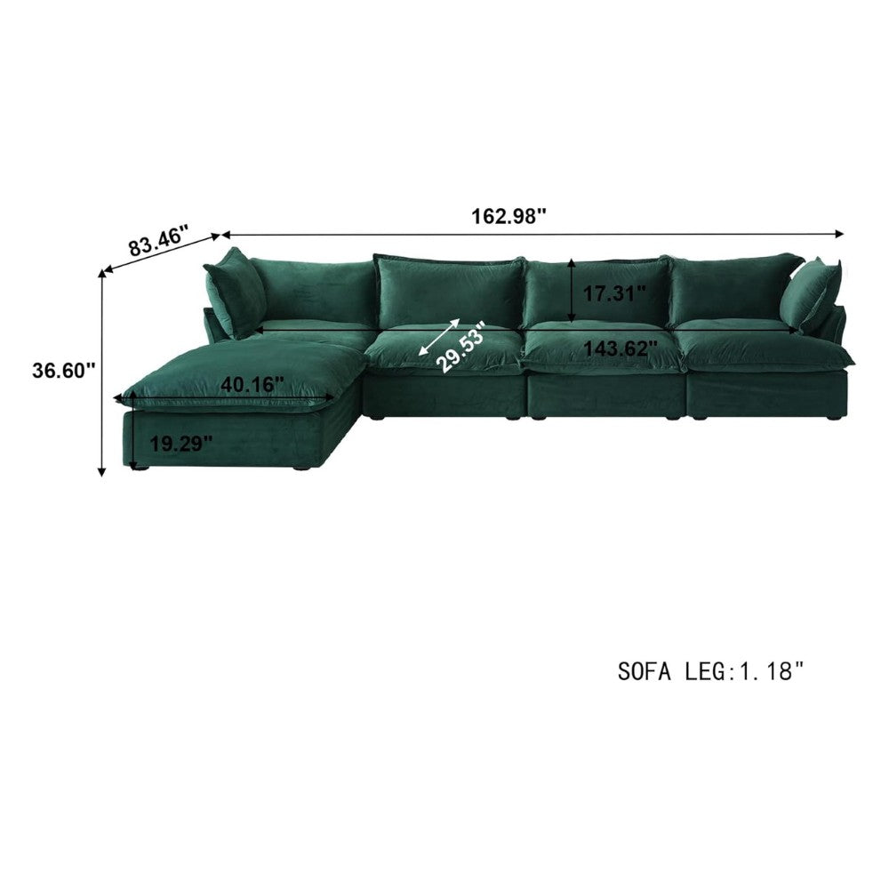 Sabi Modular Boucle Sofa (Green)