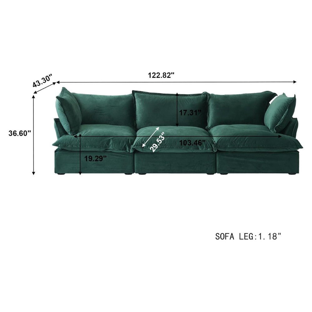 Sabi Modular Boucle Sofa (Green)