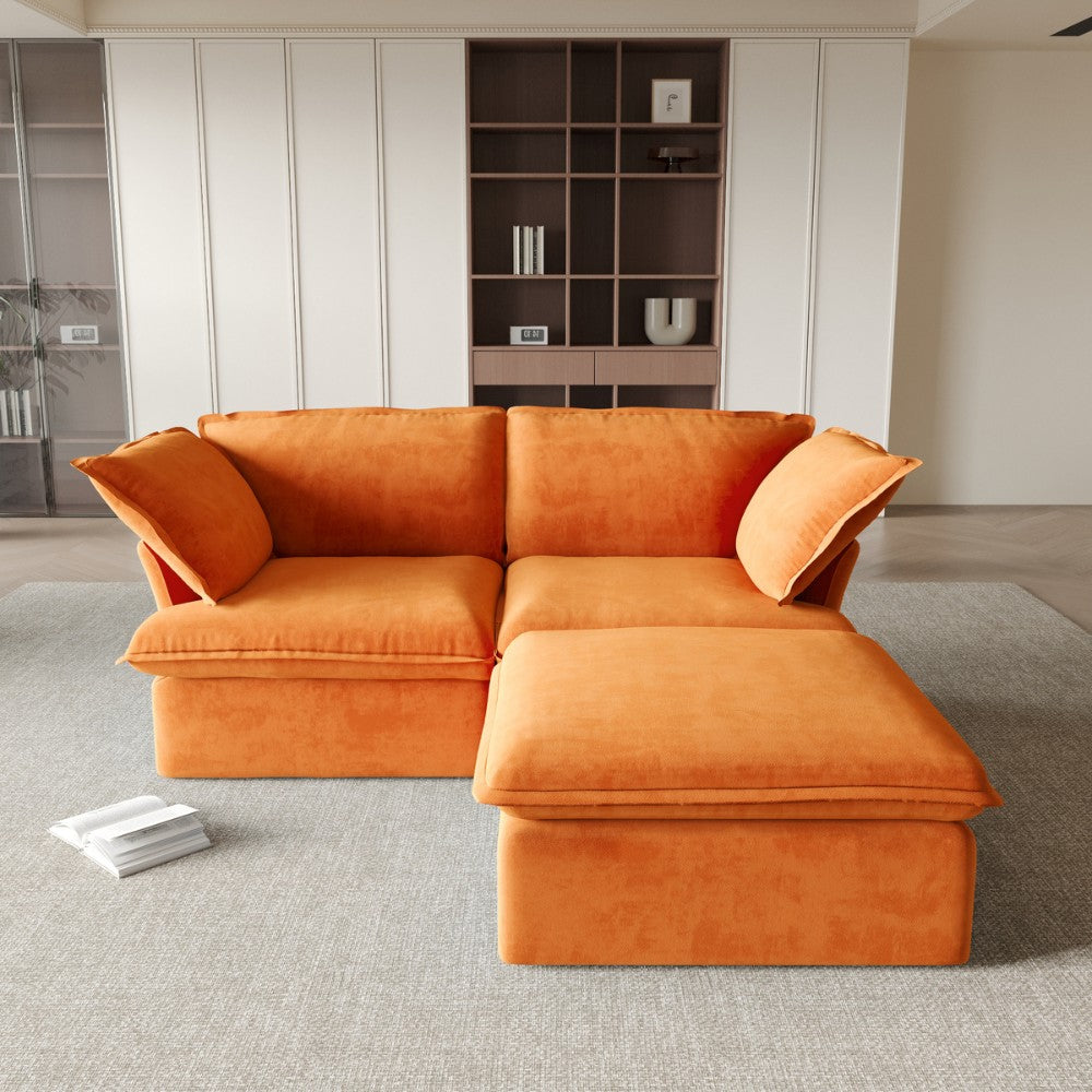 Sabi Modular Boucle Sofa (Orange)