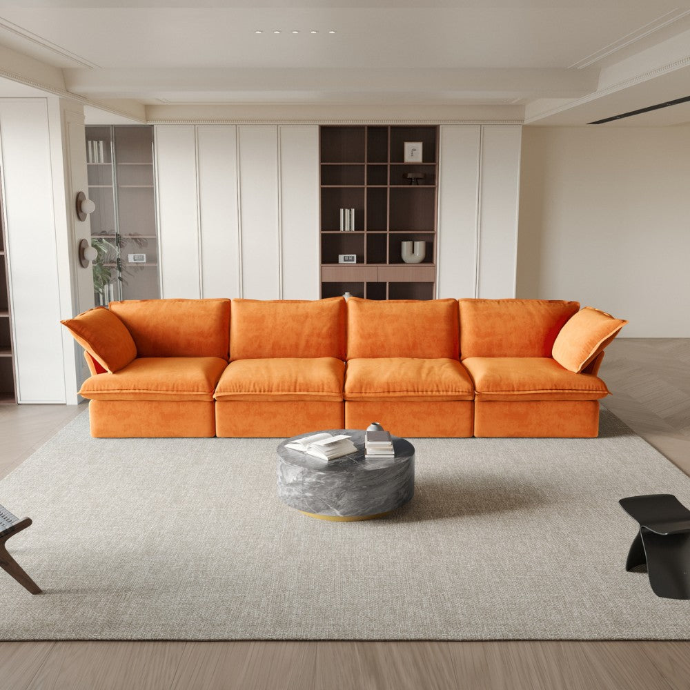 Sabi Modular Boucle Sofa (Orange)