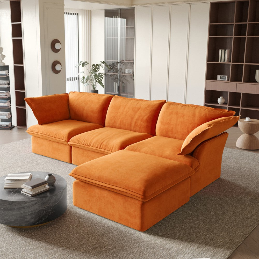 Sabi Modular Boucle Sofa (Orange)