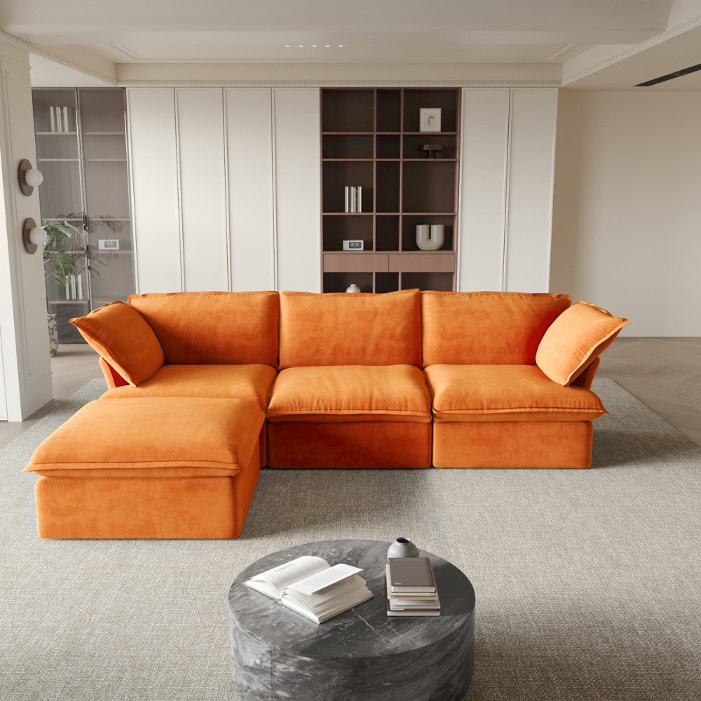 Sabi Modular Boucle Sofa (Orange)
