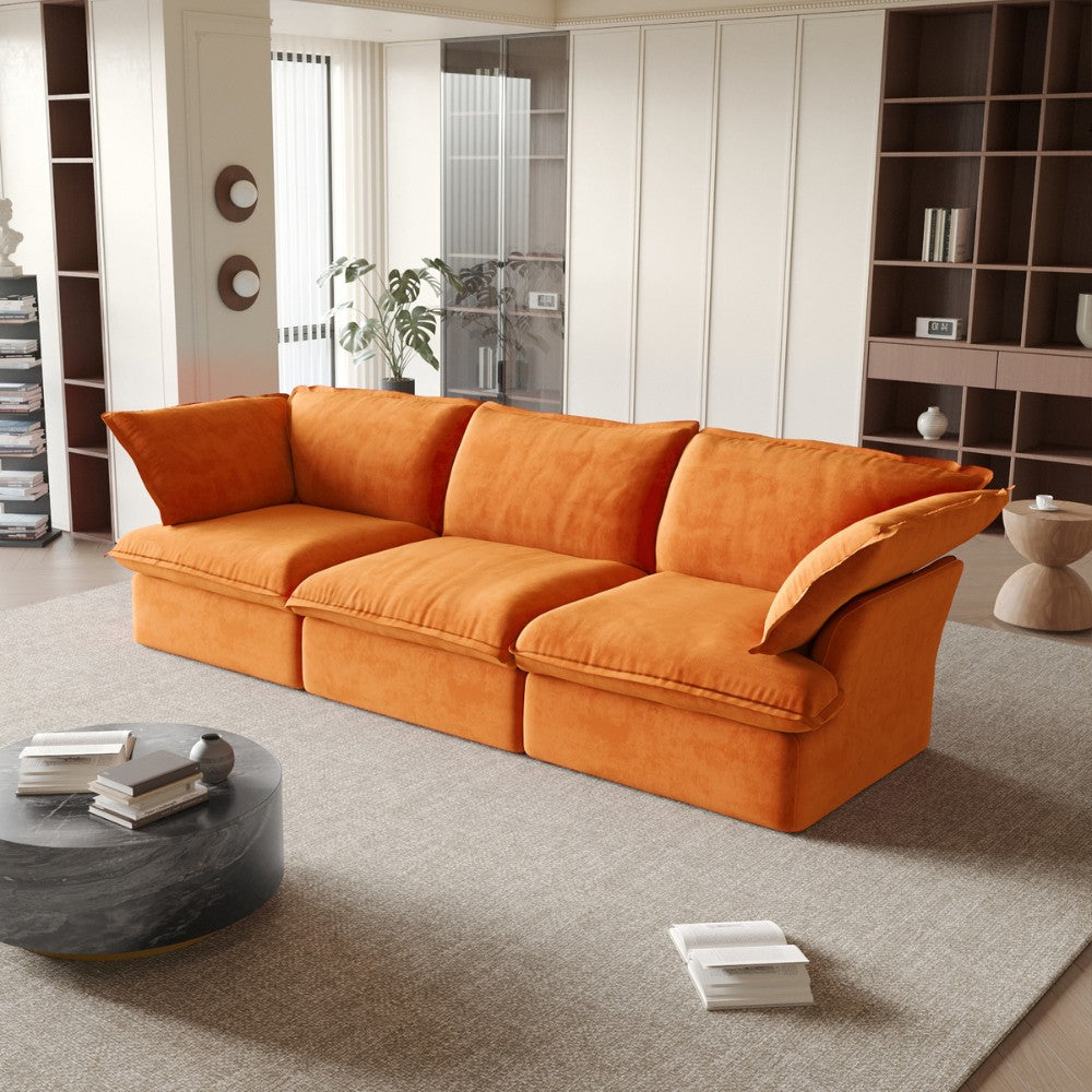 Sabi Modular Boucle Sofa (Orange)