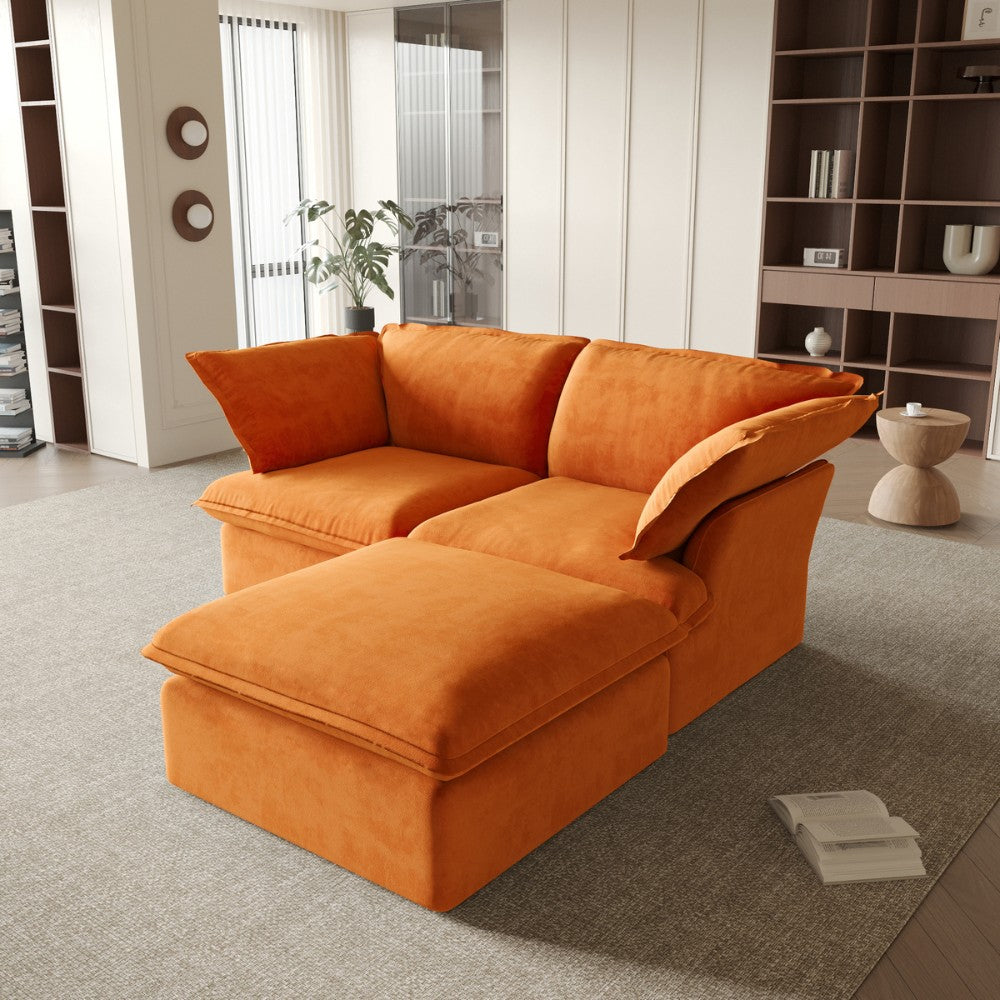 Sabi Modular Boucle Sofa (Orange)