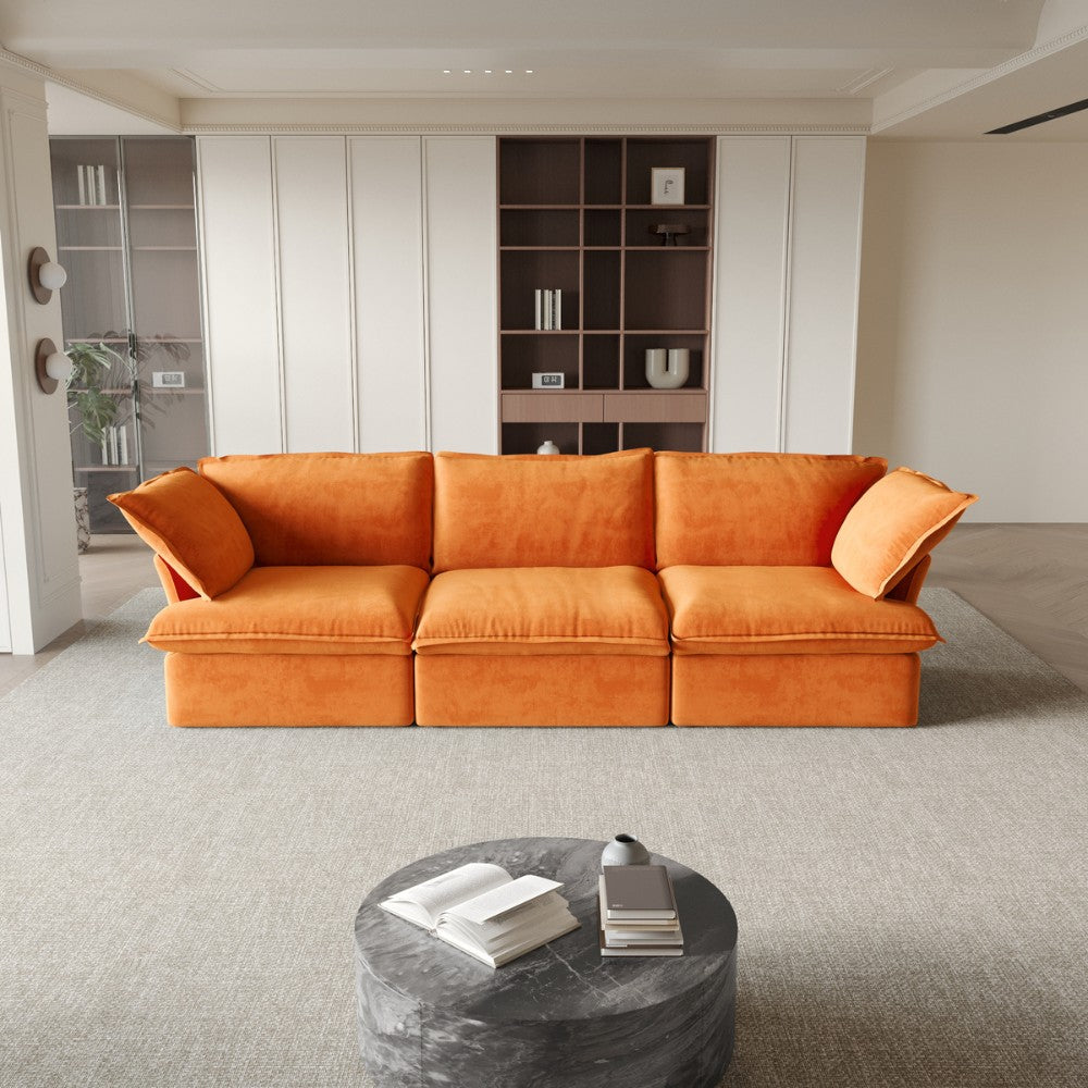 Sabi Modular Boucle Sofa (Orange)