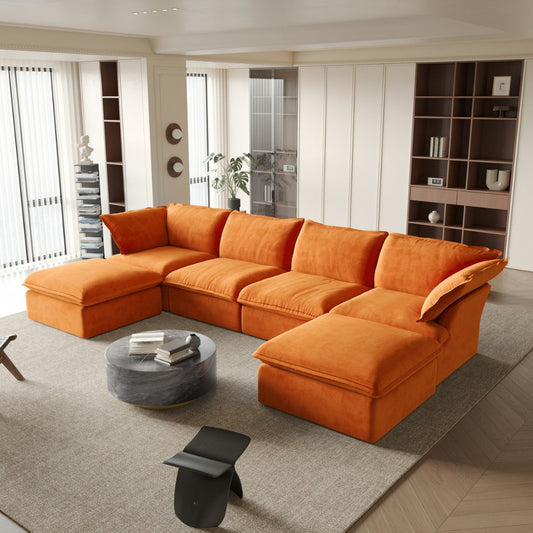 Sabi Modular Boucle Sofa (Orange)