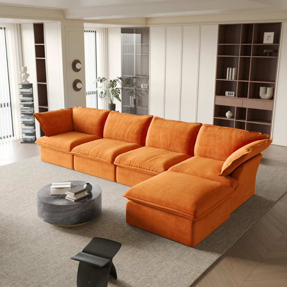 Sabi Modular Boucle Sofa (Orange)