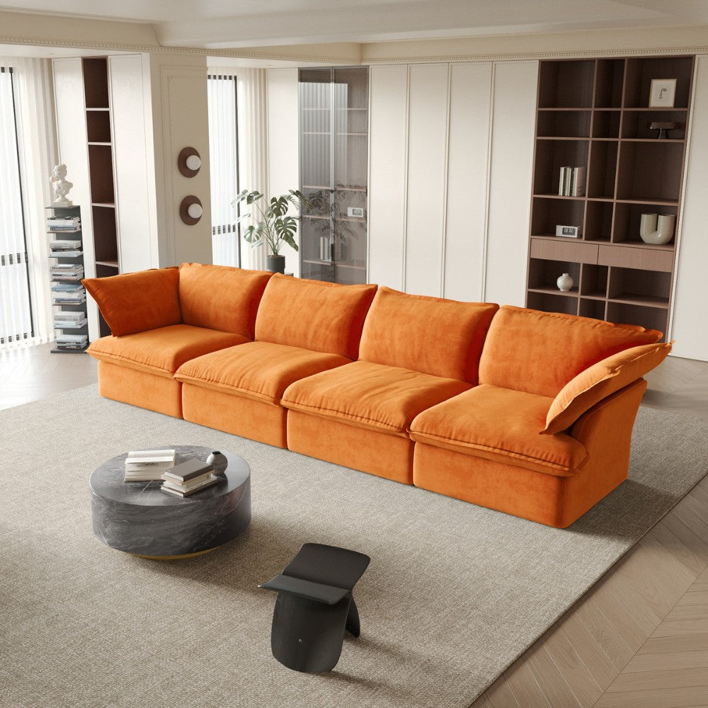 Sabi Modular Boucle Sofa (Orange)