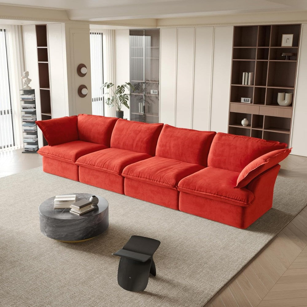 Sabi Modular Boucle Sofa (Red)