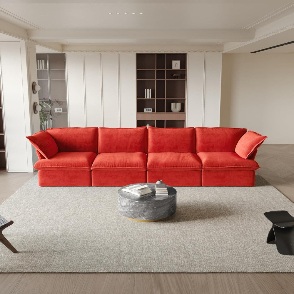 Sabi Modular Boucle Sofa (Red)