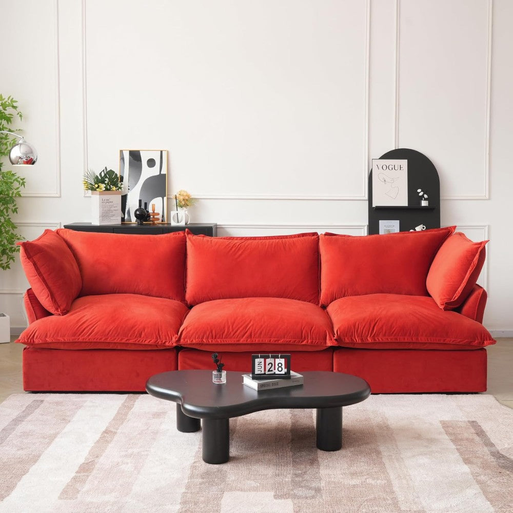 Sabi Modular Boucle Sofa (Red)
