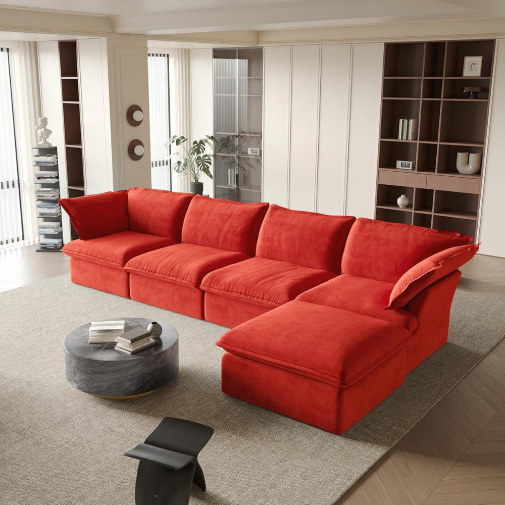Sabi Modular Boucle Sofa (Red)