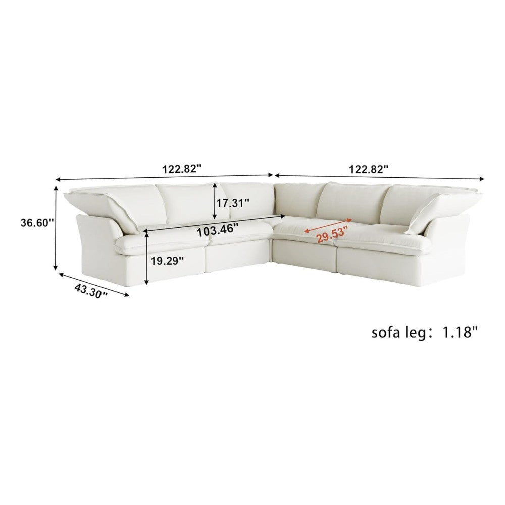 Sabi Modular Boucle Sofa (White)