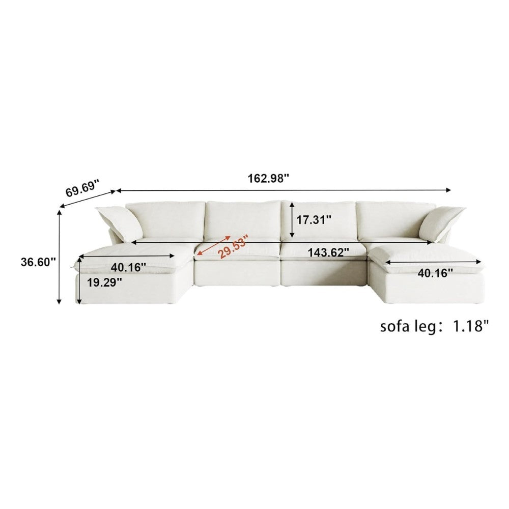 Sabi Modular Boucle Sofa (White)