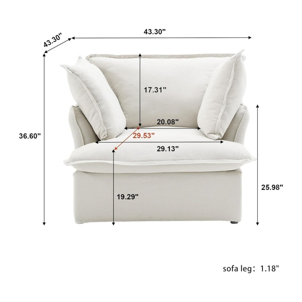 Sabi Modular Boucle Sofa (White)
