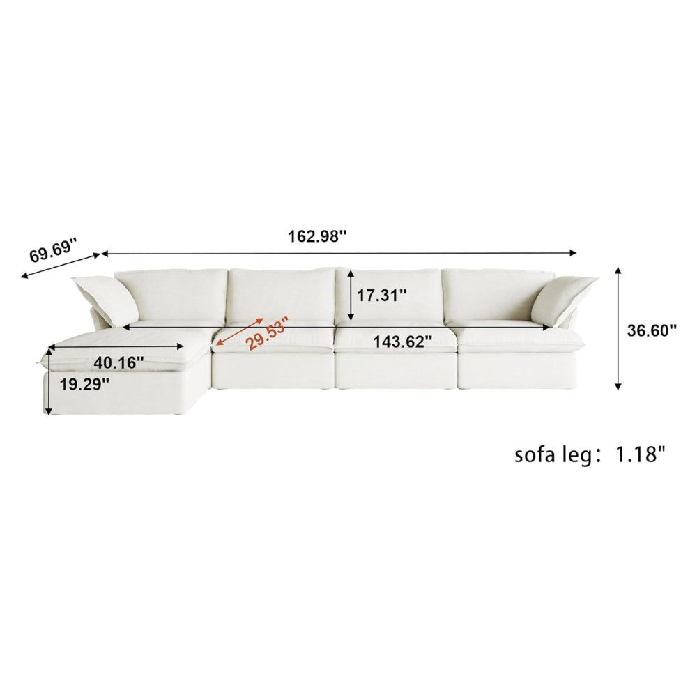 Sabi Modular Boucle Sofa (White)