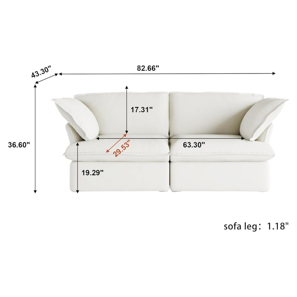 Sabi Modular Boucle Sofa (White)