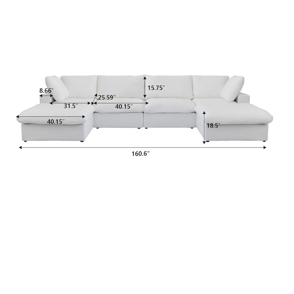 Solace Modular Boucle Sofa (White)