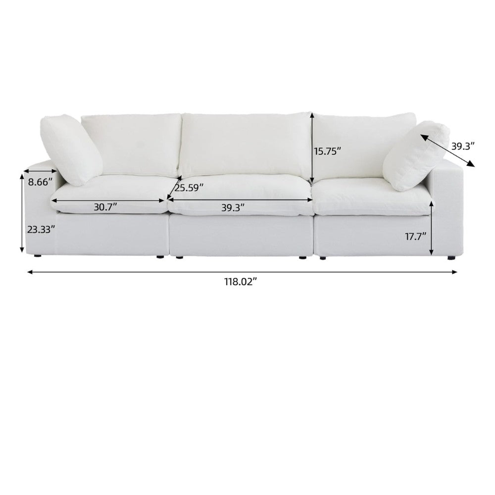 Solace Modular Boucle Sofa (White)