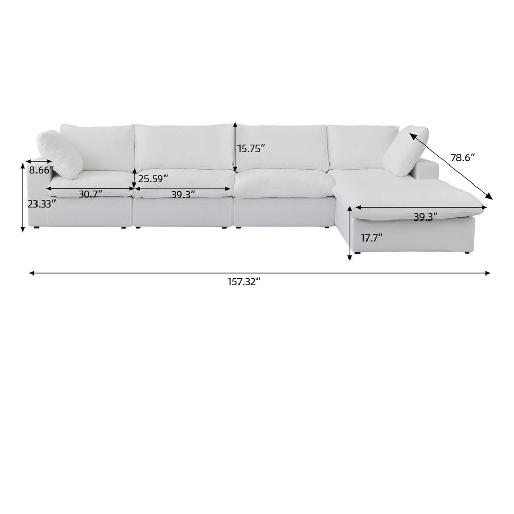 Solace Modular Boucle Sofa (White)