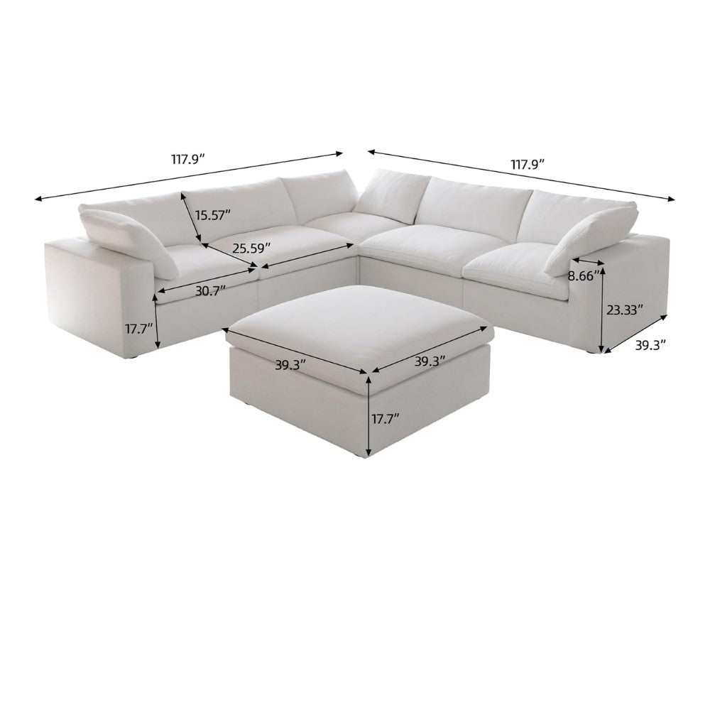 Solace Modular Boucle Sofa (White)