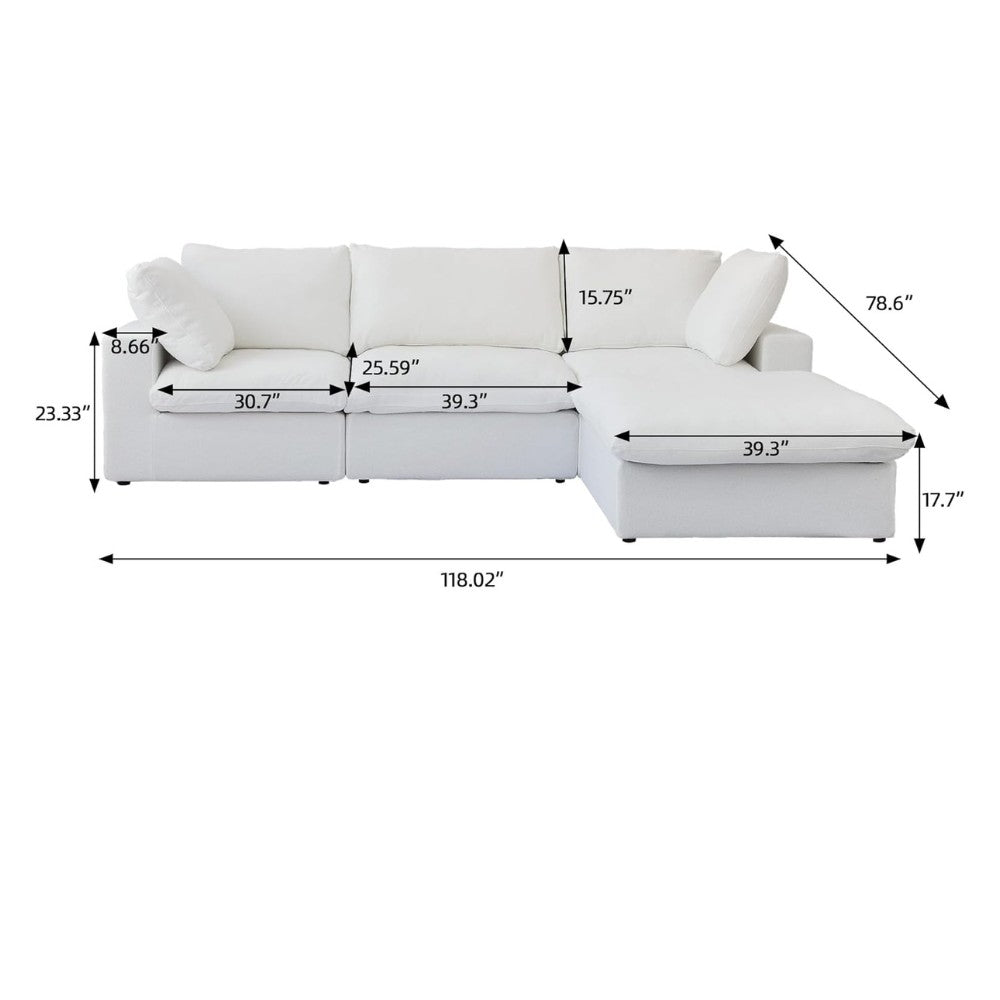 Solace Modular Boucle Sofa (White)