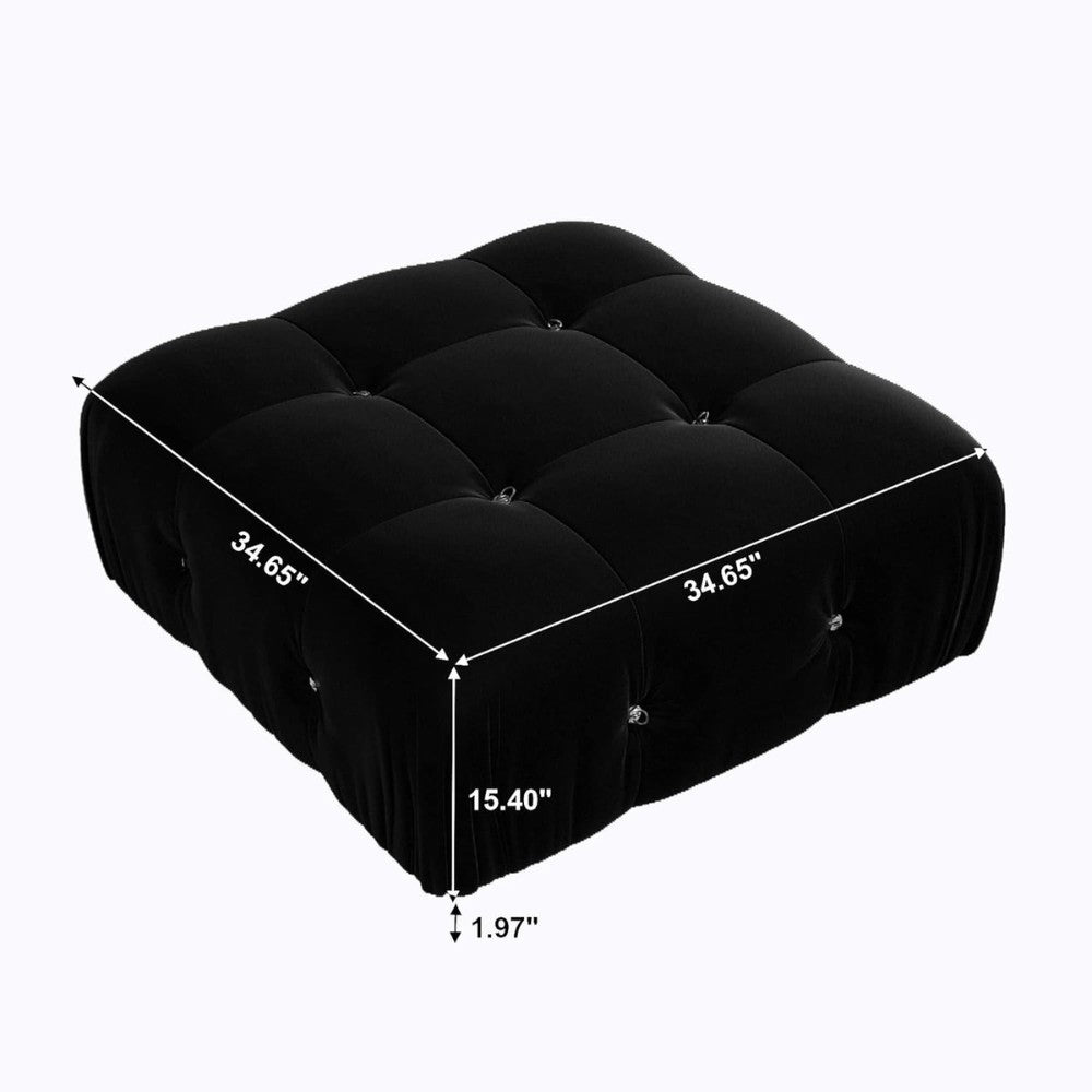 Takumi Velvet Modular Sofa (Black)