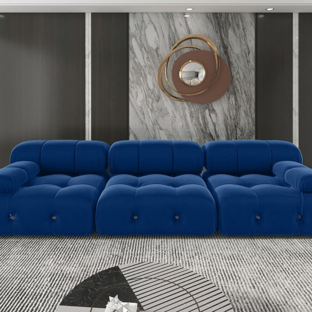 Takumi Velvet Modular Sofa (Blue)