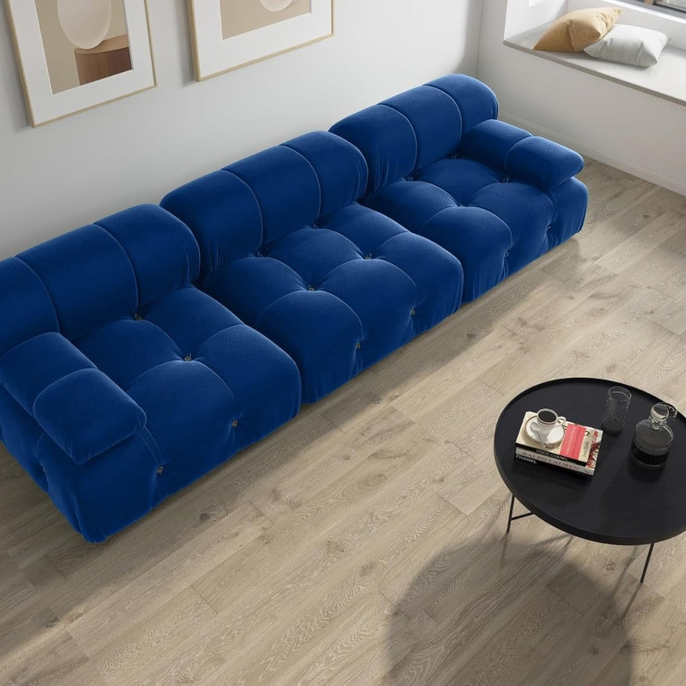 Takumi Velvet Modular Sofa (Blue)