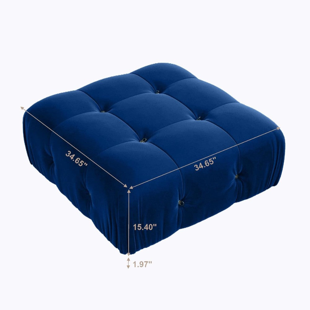 Takumi Velvet Modular Sofa (Blue)