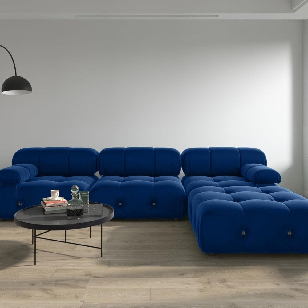 Takumi Velvet Modular Sofa (Blue)