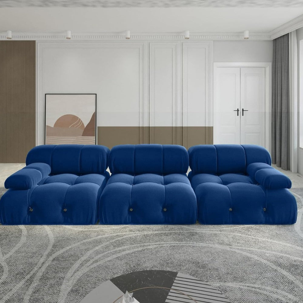 Takumi Velvet Modular Sofa (Blue)