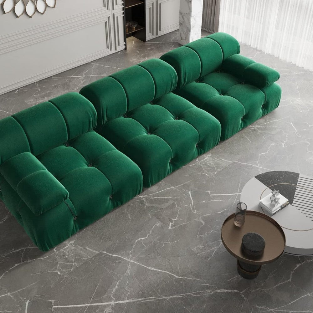 Takumi Velvet Modular Sofa (Green)