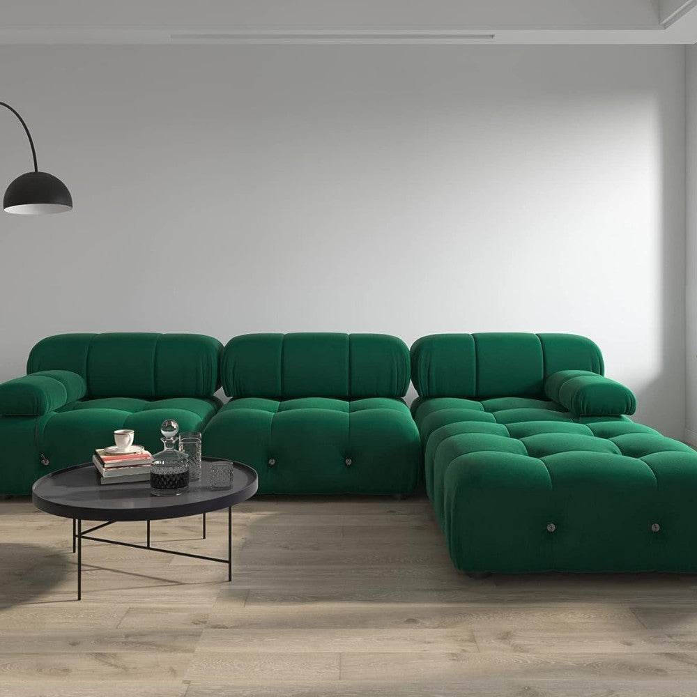 Takumi Velvet Modular Sofa (Green)