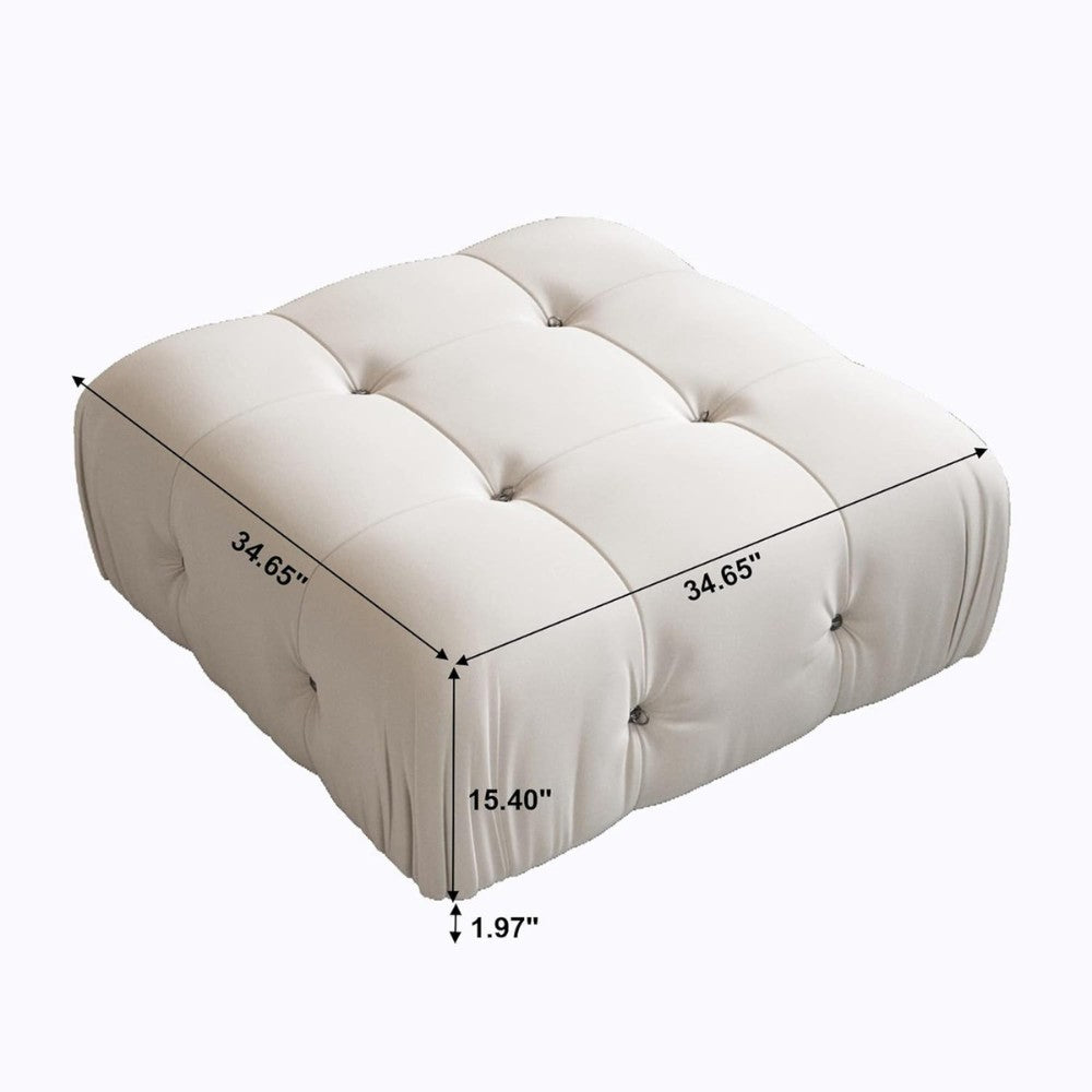 Takumi Velvet Modular Sofa (Beige)
